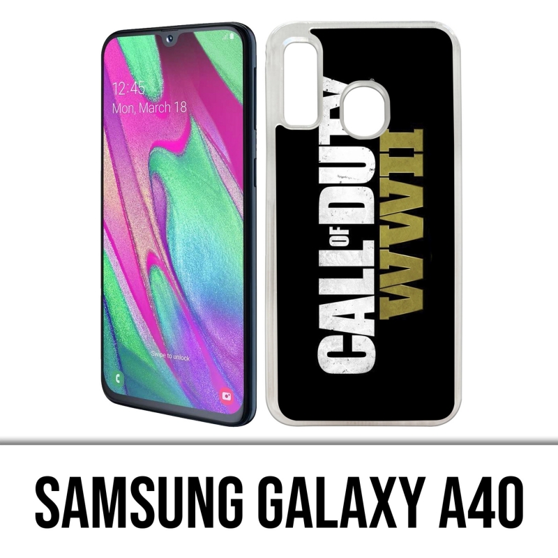 Funda Samsung Galaxy A40 - Logotipo de Call Of Duty Ww2