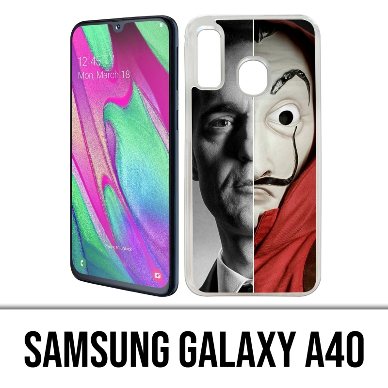 Custodia per Samsung Galaxy A40 - Casa De Papel Berlin Mask Split
