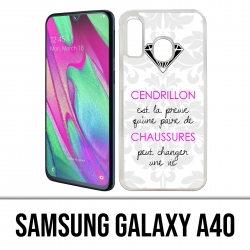 Custodia per Samsung Galaxy A40 - Citazione di Cenerentola