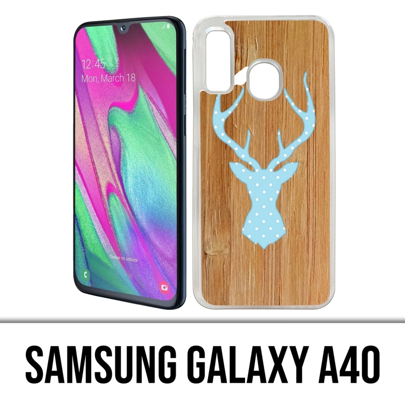 Coque Samsung Galaxy A40 - Cerf Bois Oiseau