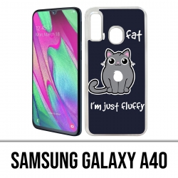Funda Samsung Galaxy A40 - Chat Not Fat Just Fluffy