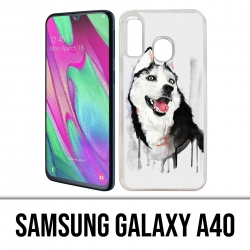 Samsung Galaxy A40 Case - Husky Splash Dog