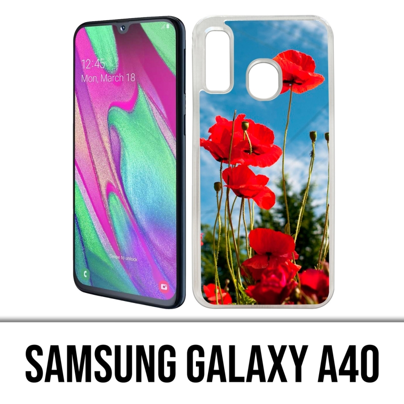 Coque Samsung Galaxy A40 - Coquelicots 1