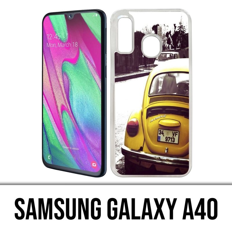 Samsung Galaxy A40 Case - Vintage Beetle