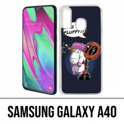 Samsung Galaxy A40 Case - Deadpool Fluffy Unicorn