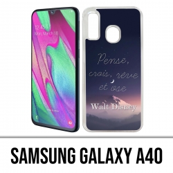 Samsung Galaxy A40 Case - Disney Quote Think Believe
