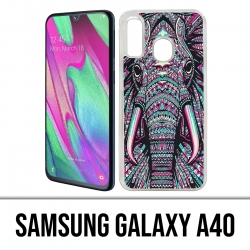 Samsung Galaxy A40 Case - Colorful Aztec Elephant