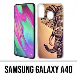 Samsung Galaxy A40 Case - Vintage Aztec Elephant