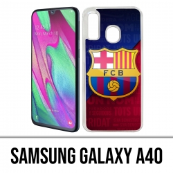Coque Samsung Galaxy A40 - Football Fc Barcelone Logo