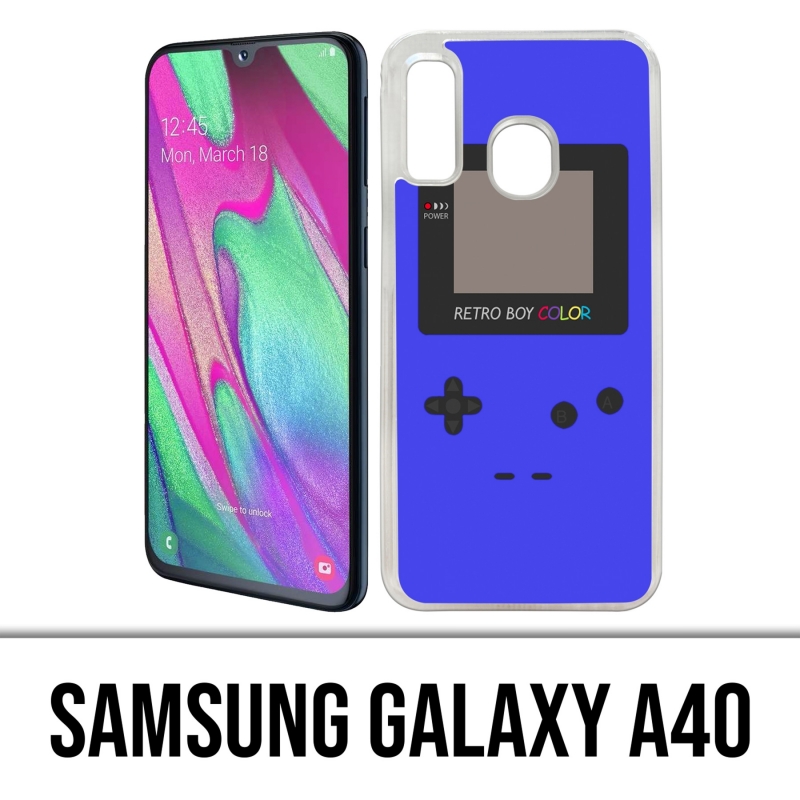 Samsung Galaxy A40 Case - Game Boy Color Blue