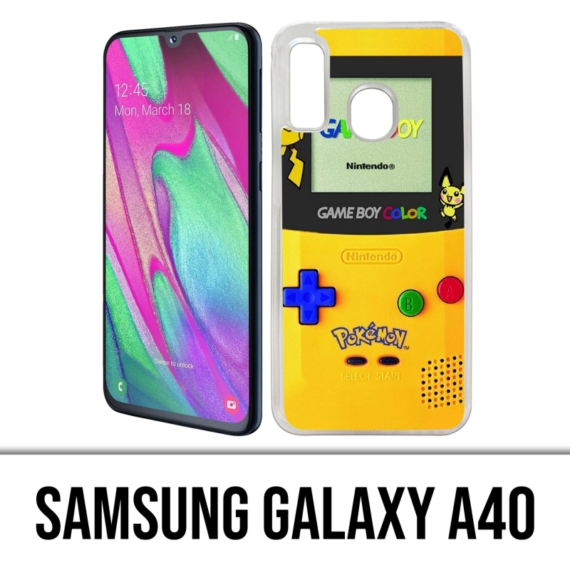Samsung Galaxy A40 Case - Game Boy Color Pikachu Pokémon Yellow