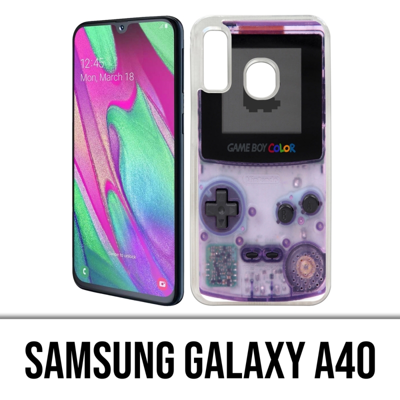 Coque Samsung Galaxy A40 - Game Boy Color Violet