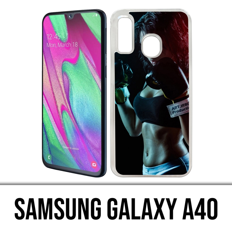 Funda Samsung Galaxy A40 - Chica Boxe