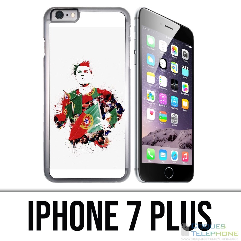 Custodia per iPhone 7 Plus - Ronaldo Lowpoly