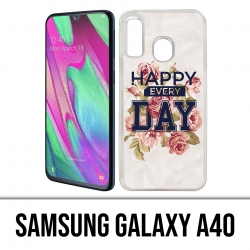 Samsung Galaxy A40 Case - Happy Every Days Roses