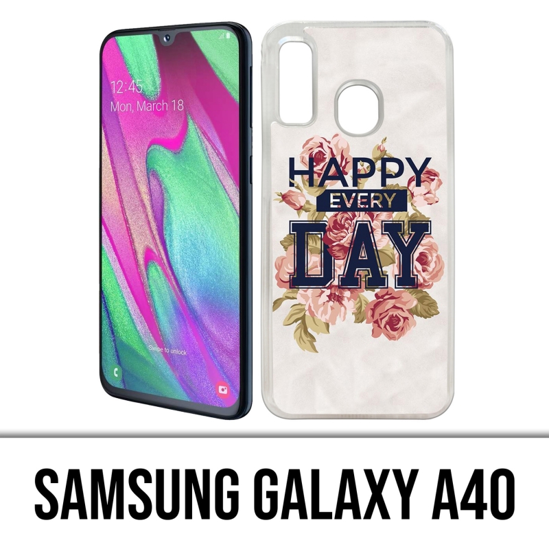 Custodie e protezioni Samsung Galaxy A40 - Happy Every Days Roses
