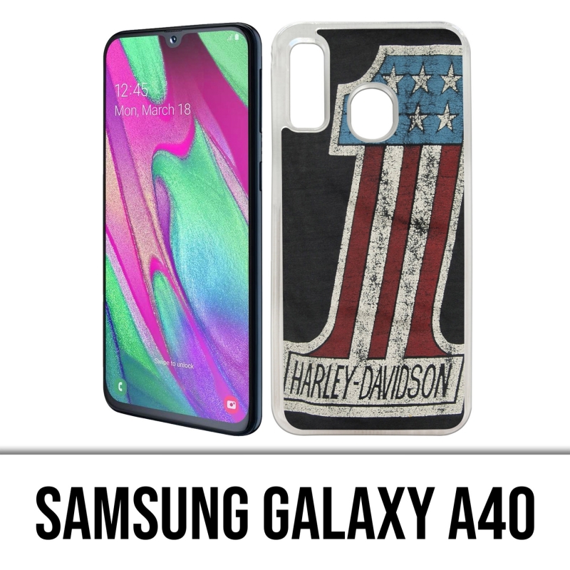 Coque Samsung Galaxy A40 - Harley Davidson Logo 1
