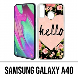 Funda Samsung Galaxy A40 - Hola corazón rosa