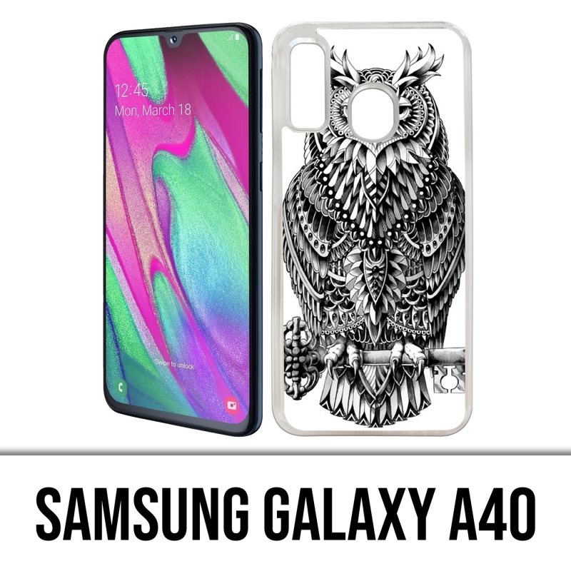 Samsung Galaxy A40 Case - Aztec Owl