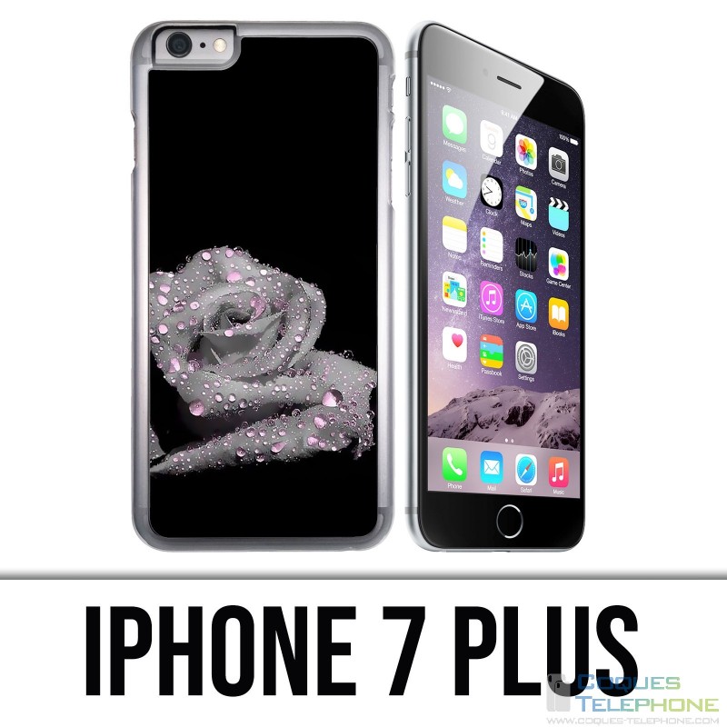 Coque iPhone 7 Plus - Rose Gouttes
