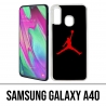 Coque Samsung Galaxy A40 - Jordan Basketball Logo Noir