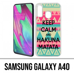 Samsung Galaxy A40 Case - Keep Calm Hakuna Mattata
