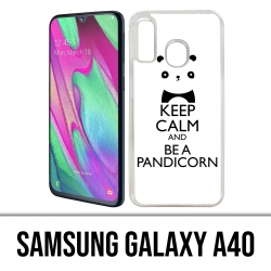 Custodia per Samsung Galaxy A40 - Keep Calm Pandicorn Panda Unicorn