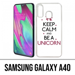 Samsung Galaxy A40 Case - Keep Calm Unicorn Unicorn