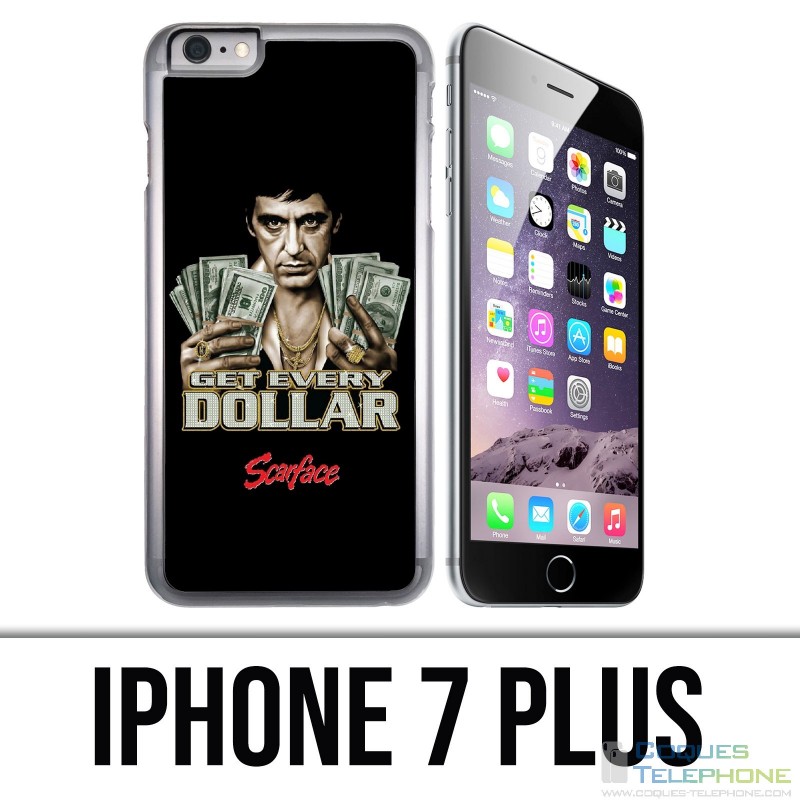 Coque iPhone 7 PLUS - Scarface Get Dollars