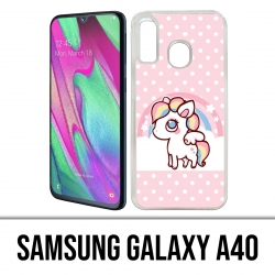 Custodia per Samsung Galaxy A40 - Unicorno Kawaii