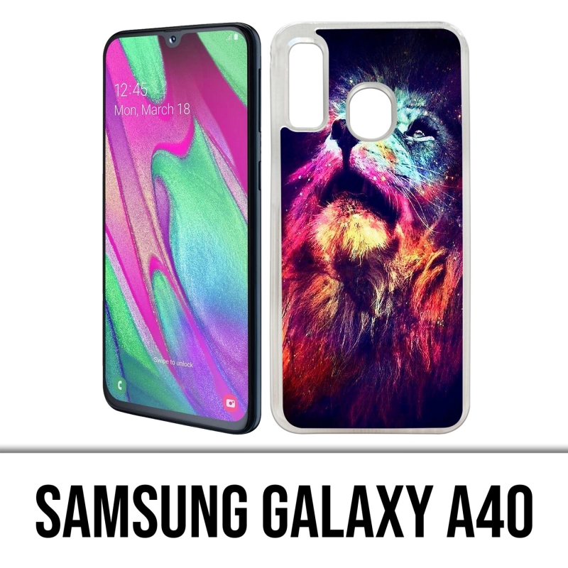 Coque Samsung Galaxy A40 - Lion Galaxie