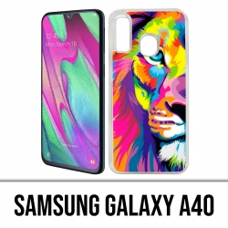 Samsung Galaxy A40 Case - Mehrfarbiger Löwe