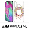 Samsung Galaxy A40 Case - Mehrfarbiges Apple Logo