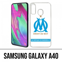 Samsung Galaxy A40 Case - Om Marseille Logo Weiß