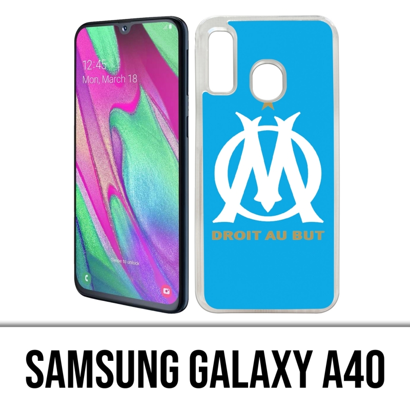 Samsung Galaxy A40 Case - Om Marseille Logo Blue