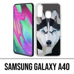 Coque Samsung Galaxy A40 - Loup Husky Origami