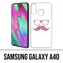 Custodia per Samsung Galaxy A40 - Occhiali baffi