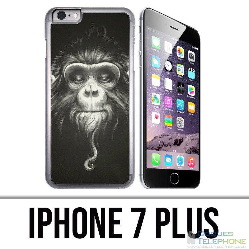 Coque iPhone 7 Plus - Singe Monkey Anonymous
