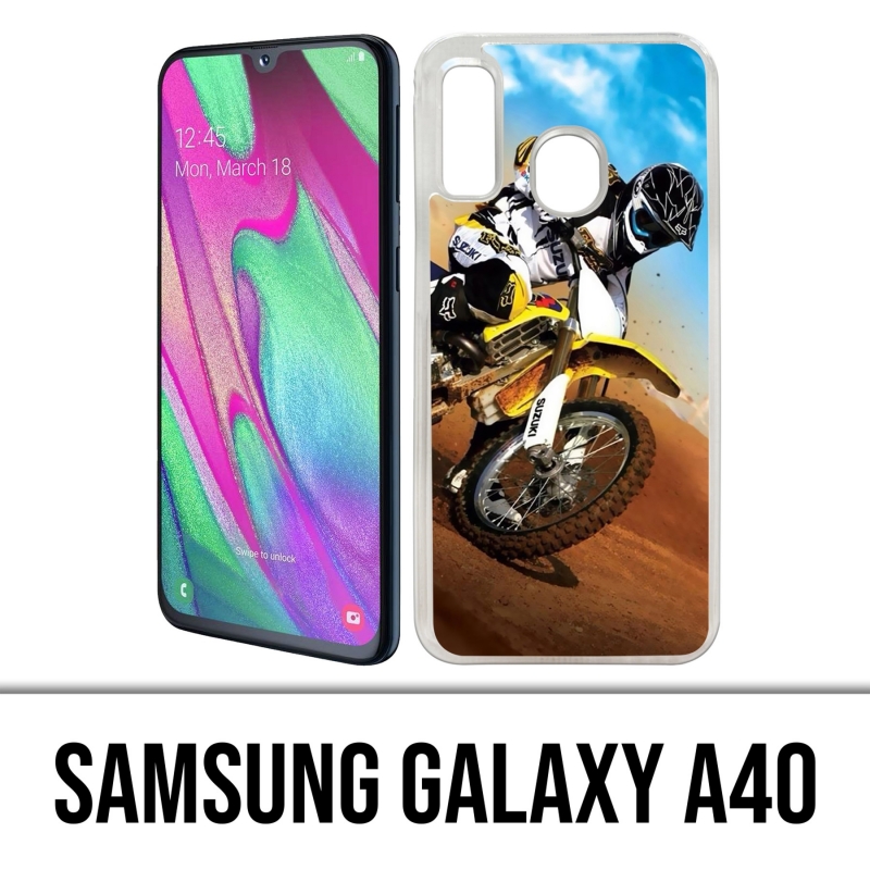 Custodia per Samsung Galaxy A40 - Sabbia Motocross