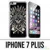 Custodia per iPhone 7 Plus: piume con teschio
