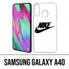 Funda Samsung Galaxy A40 - Logotipo Nike Blanco