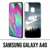 Custodia per Samsung Galaxy A40 - Logo Nike in legno