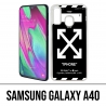 Custodia per Samsung Galaxy A40 - Bianco sporco nero