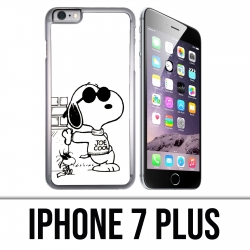 Coque iPhone 7 PLUS - Snoopy Noir Blanc