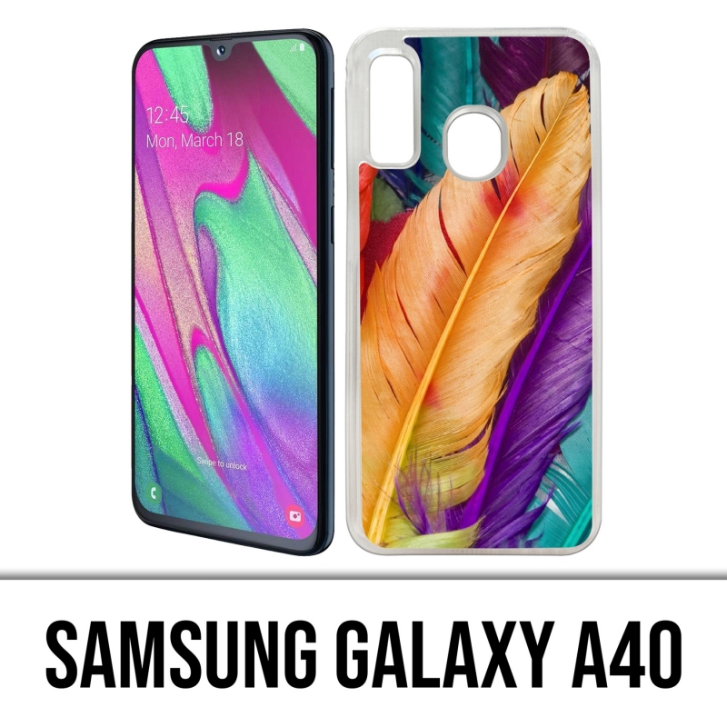 Custodia per Samsung Galaxy A40 - Piume