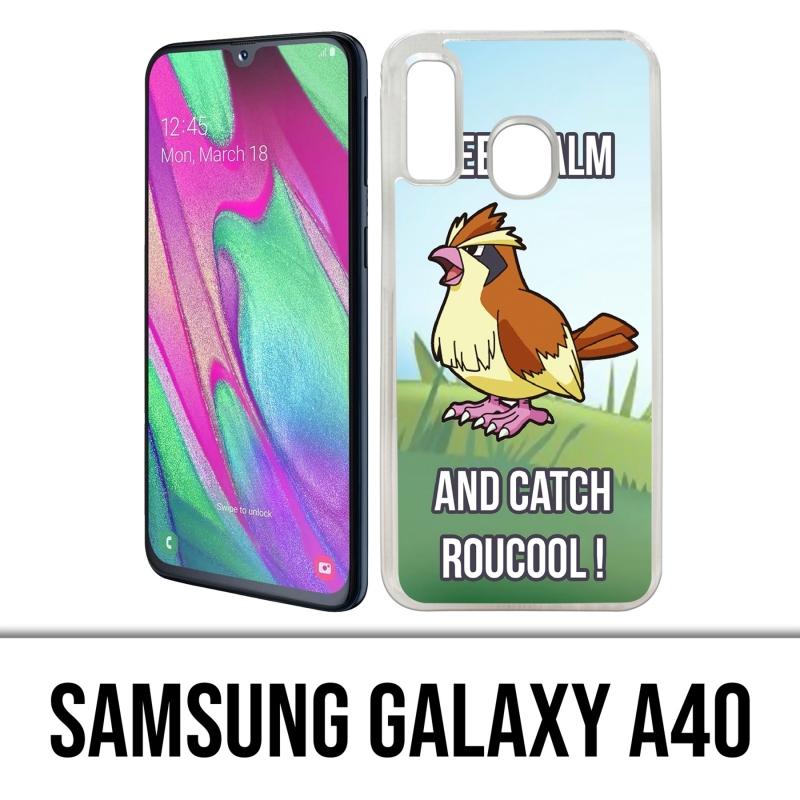 Coque Samsung Galaxy A40 - Pokémon Go Catch Roucool