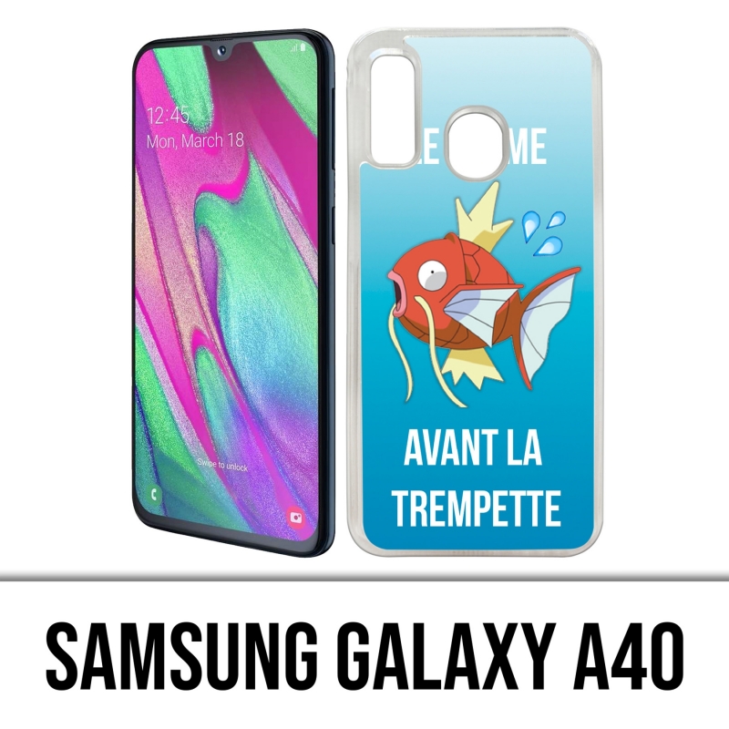 Coque Samsung Galaxy A40 - Pokémon Le Calme Avant La Trempette Magicarpe