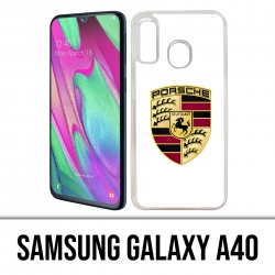 Samsung Galaxy A40 Case - Porsche Logo White