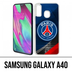 Samsung Galaxy A40 Case - Psg Logo Metal Chrome