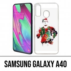 Samsung Galaxy A40 Case - Ronaldo Football Splash